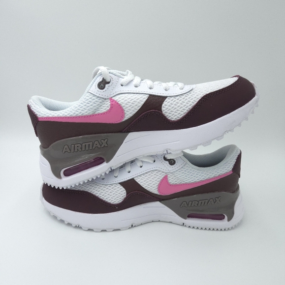 AIR MAX SYSTM (GS) White/Burgandy/Pink  Kids Shoes   DQ0284 116 - Picture 3 of 9